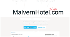 Desktop Screenshot of malvernhotel.com
